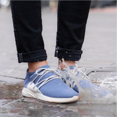 River Blue on Off White