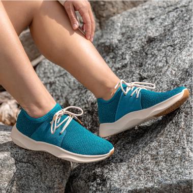 Vessi Blue on Off White